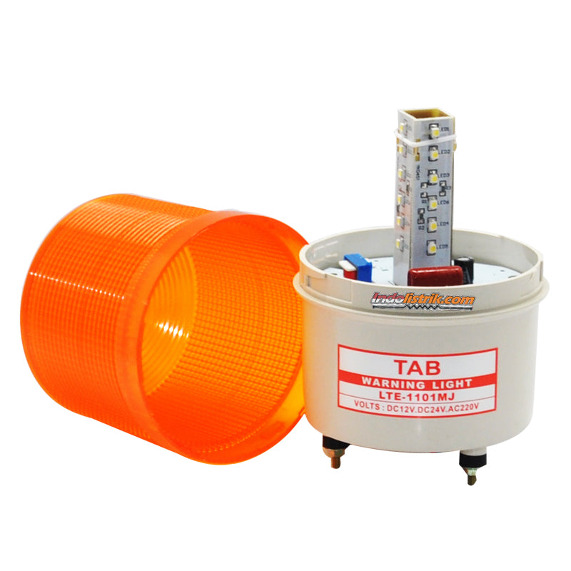 TAB Warning Light LED With Buzzer LTE - 1101MJ 4 Inch Multi Volt Kuning