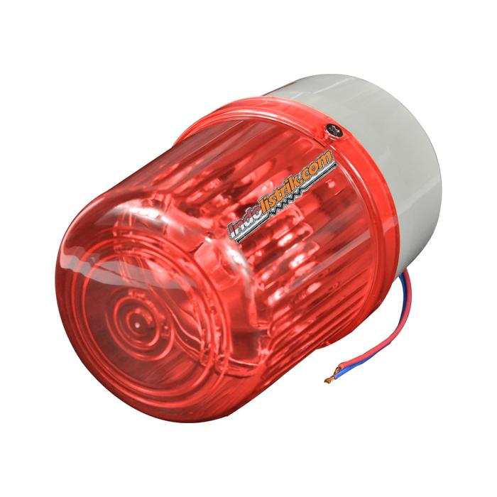 TAB Lampu Warning Light 4 inch 24VDC Merah dengan Buzzer