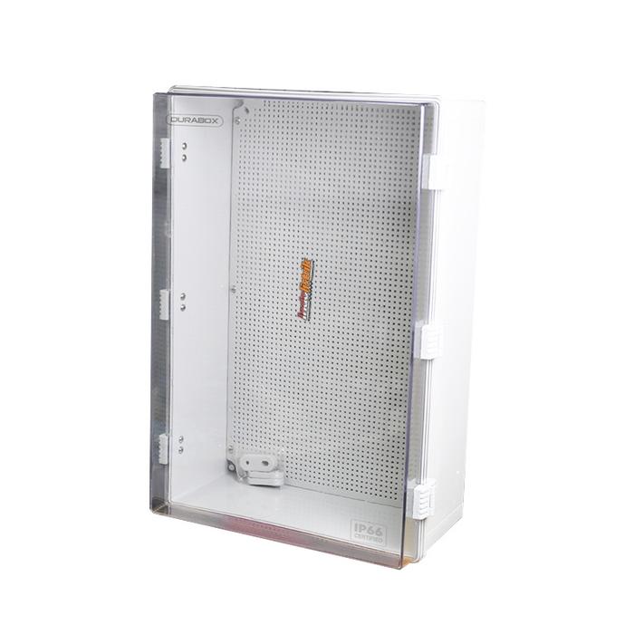 Box Panel Plastik ABS 400x600x220 mm Transparant + Base Plate Durabox