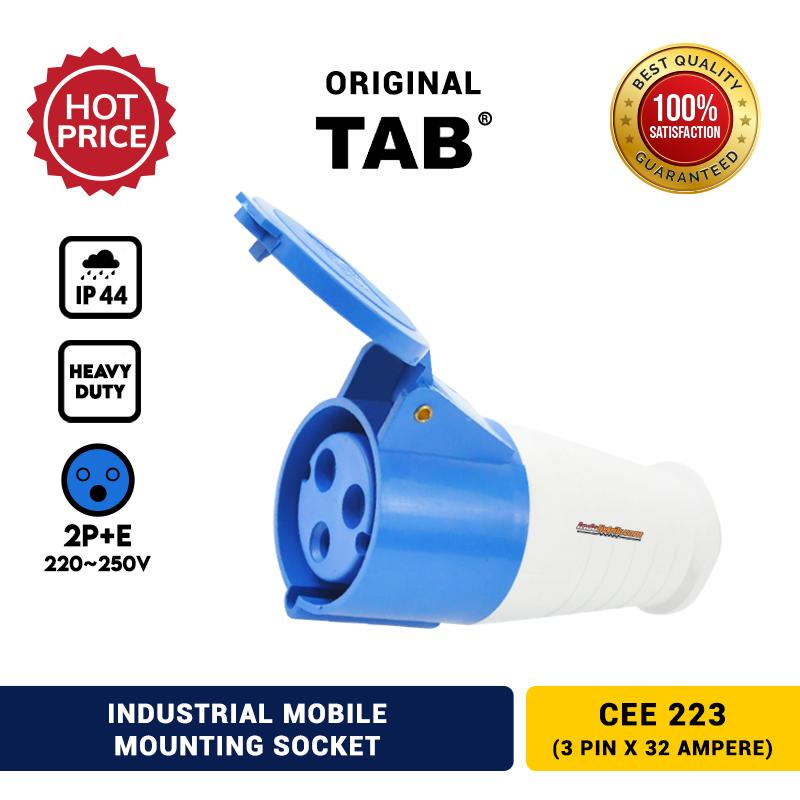 Industrial Mobile Mounting Socket untuk Genset 3Pole 32 A CEE 223 TAB