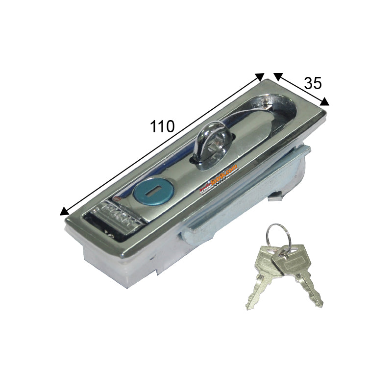 Haitan Kunci Panel MS 713-2-L (110mm) With Lock Mengkilap