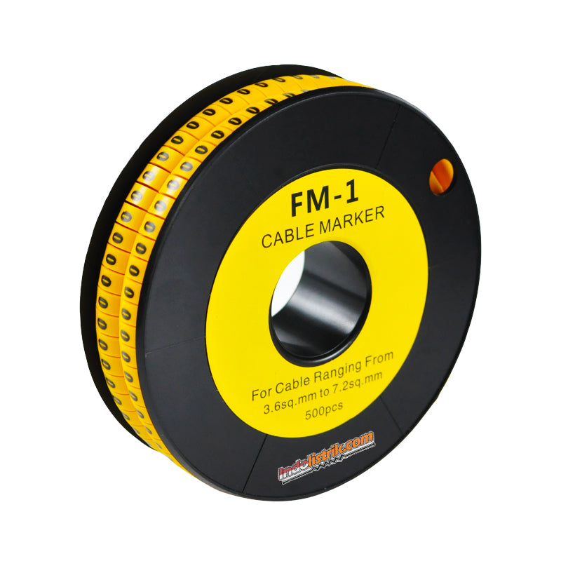 Nintoku Kabel Marker FM - 1 Angka 0 Oval Kuning