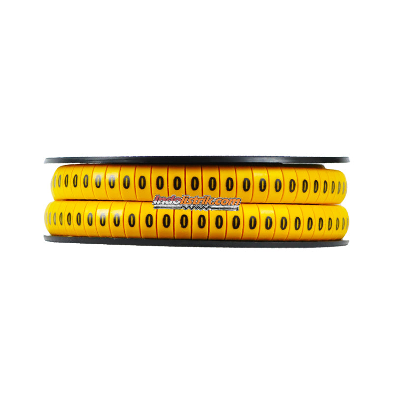 Nintoku Kabel Marker FM - 1 Angka 0 Oval Kuning