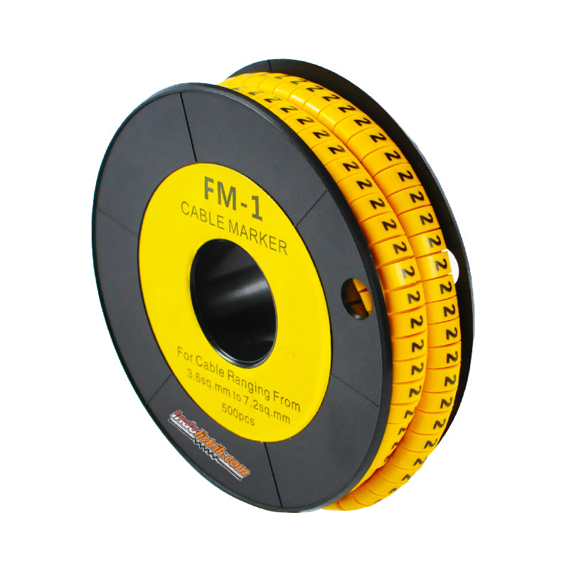 Nintoku Kabel Marker FM - 1 Angka 2 Oval Kuning