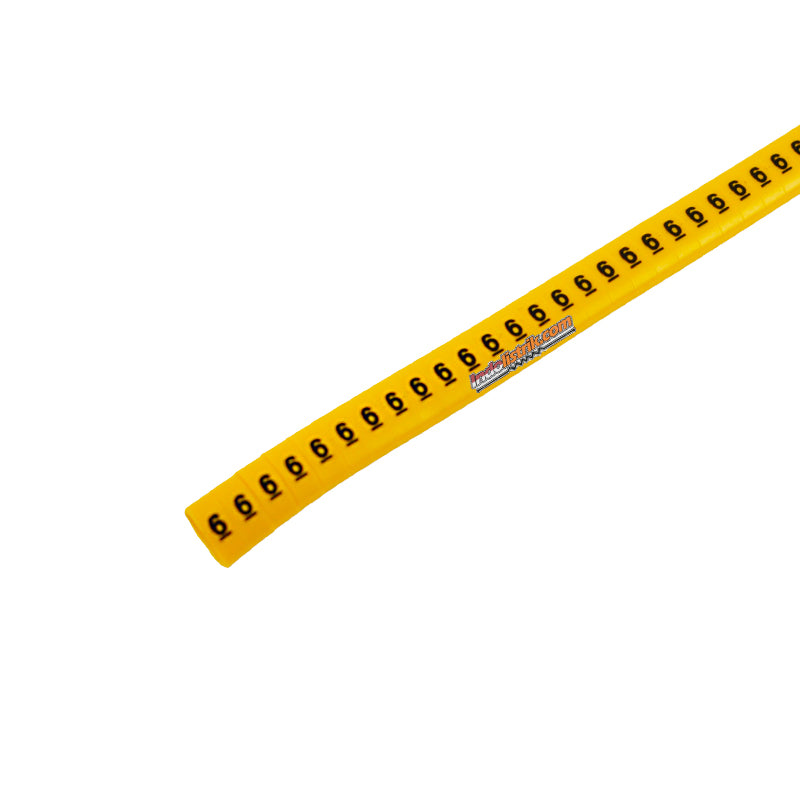 Nintoku Kabel Marker FM - 1 Angka 6 Oval Kuning