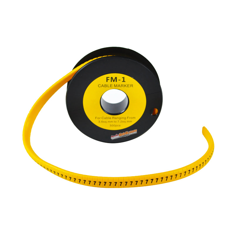 Nintoku Kabel Marker FM - 1 Angka 7 Oval Kuning