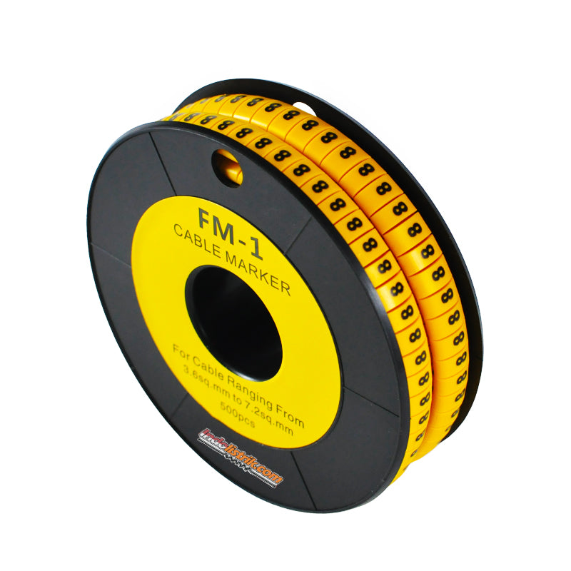 Nintoku Kabel Marker FM - 1 Angka 8 Oval Kuning