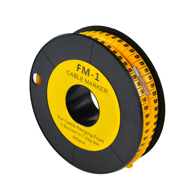 Nintoku Kabel Marker FM - 1 Huruf B Oval Kuning