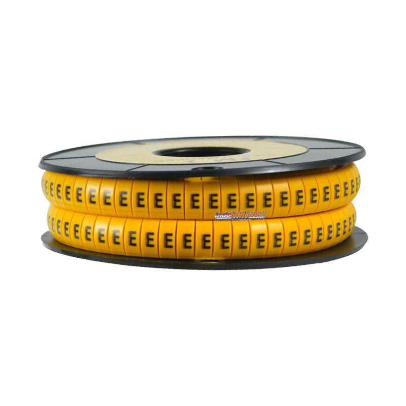 Nintoku Kabel Marker FM - 1 Huruf E Oval Kuning