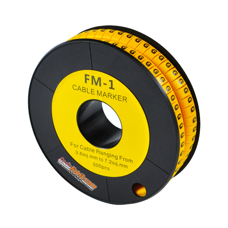 Nintoku Kabel Marker FM - 1 Huruf G Oval Kuning