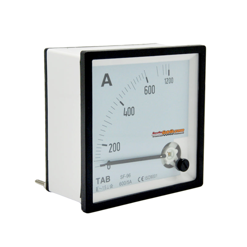 TAB Ampere Meter Analog 96x96 Via CT 600/5A