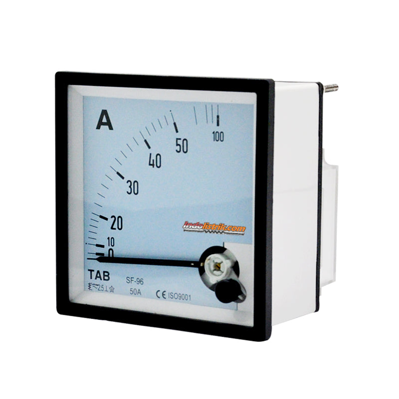 TAB Ampere Meter Analog Direct 96x96 50A