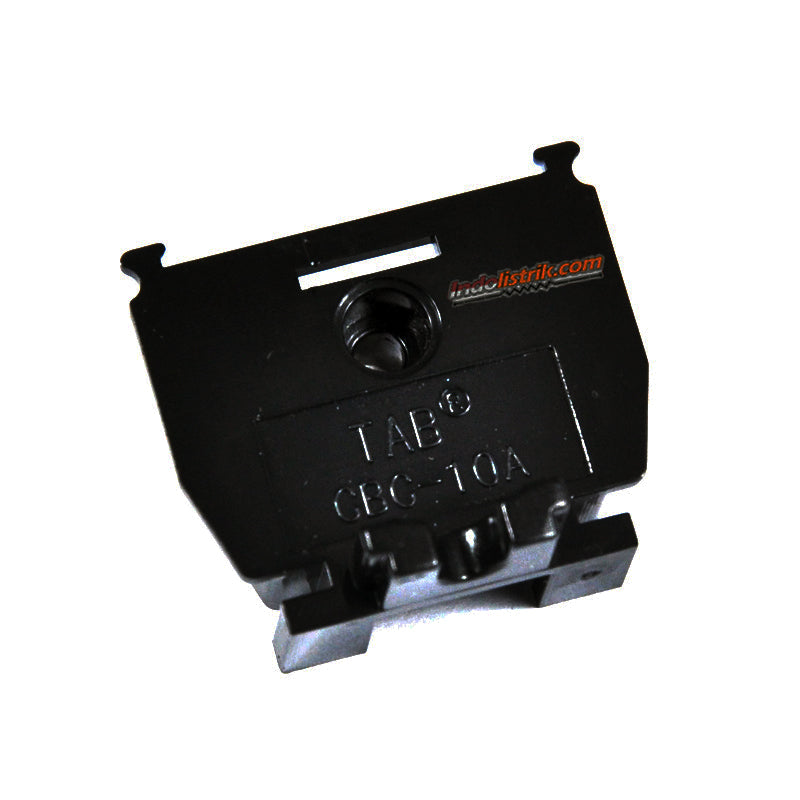 TAB End Plate Terminal Block CBC 10 Hitam (Model Kasuga)