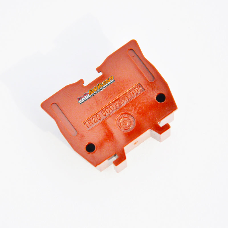 TAB End Plate Terminal Block TR 20 Coklat