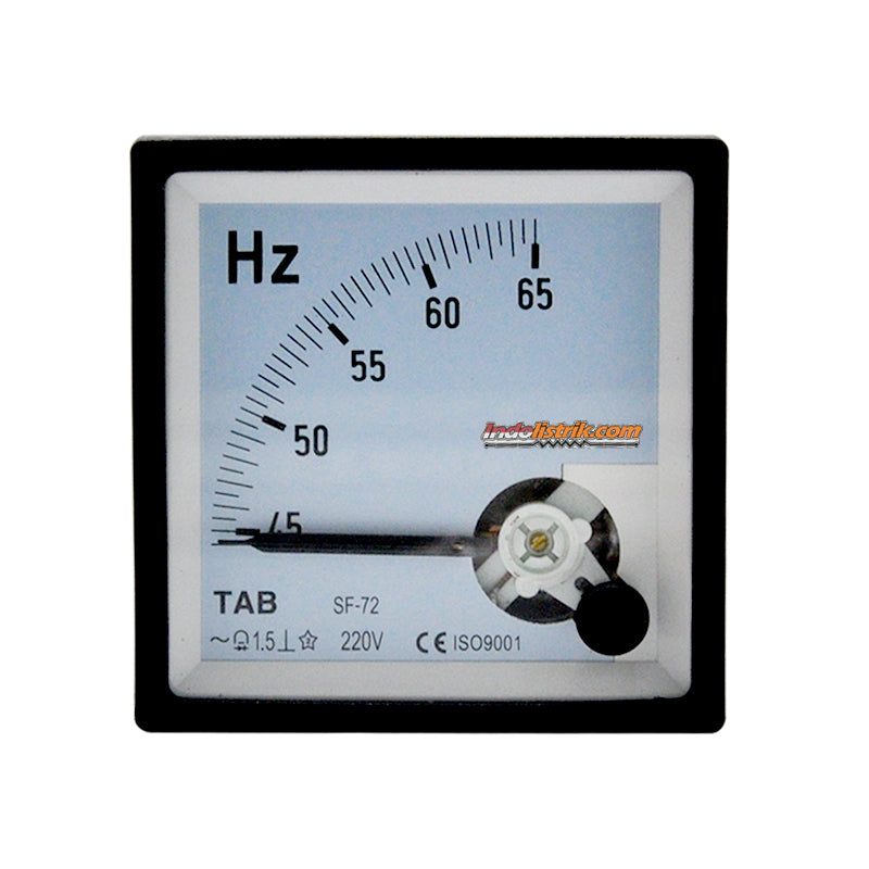 TAB Frekuensi Meter Analog Jarum 72x72 45-65HZ