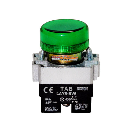 TAB Pilot Lamp Bohlam 22mm LAY5 BV63 Hijau