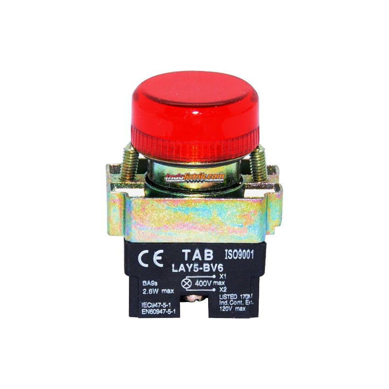 TAB Pilot Lamp Bohlam 22mm LAY5 BV64 Merah