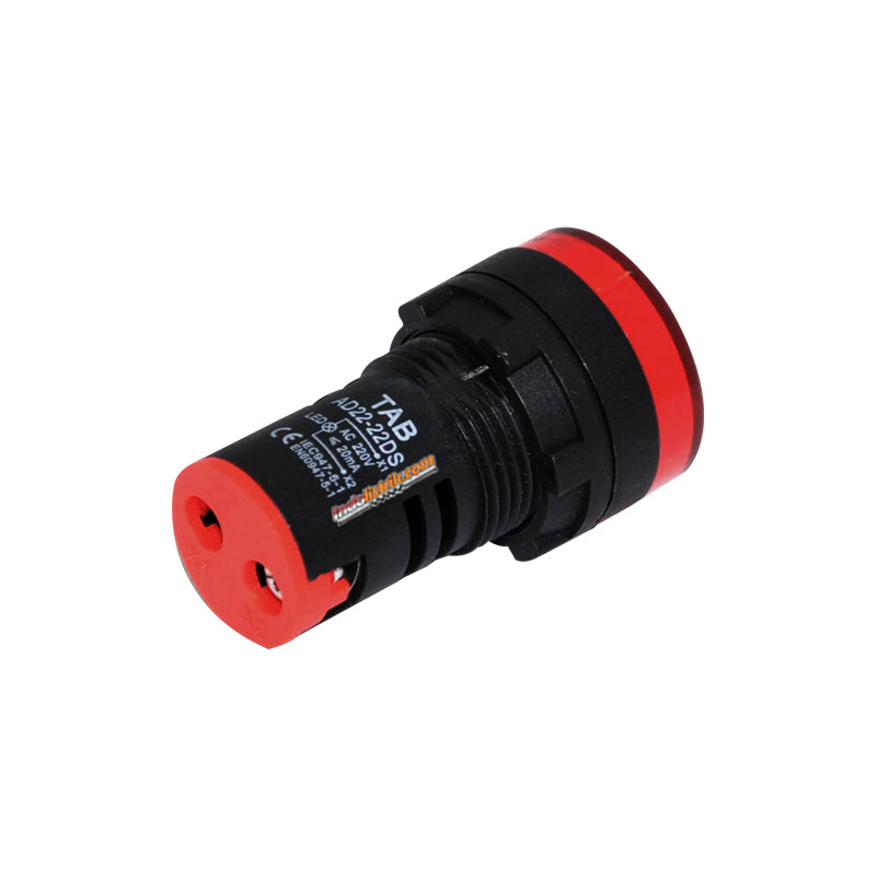 TAB Pilot Lamp LED 22mm AD22 22DS 220 VAC Merah