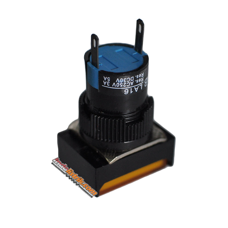TAB Pilot Lamp LED 16mm LA16J-XD 24 VDC Persegi Kuning