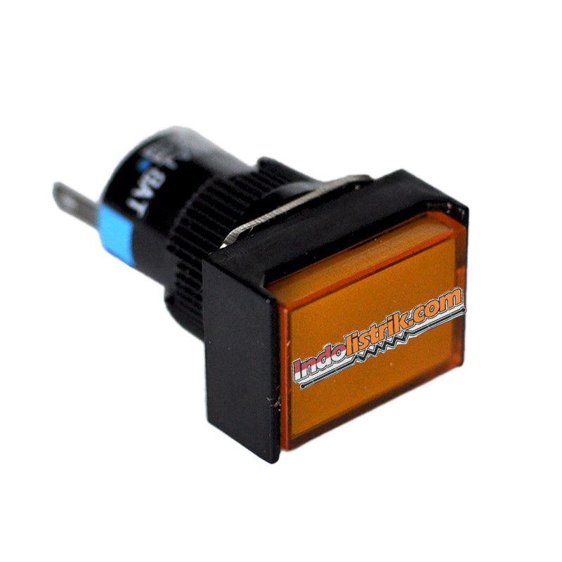 TAB Pilot Lamp LED 16mm LA16J-XD 24 VDC Persegi Kuning