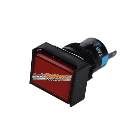 TAB Pilot Lamp LED 16mm LA16J-XD 24 VDC Persegi Merah