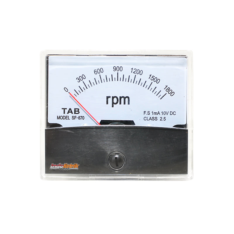 TAB RPM meter / Tachometer 48x48 0-1800 RPM