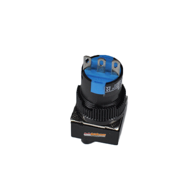 TAB Selector Switch 2 Posisi 16mm LA16F-11X2P Kotak Hitam
