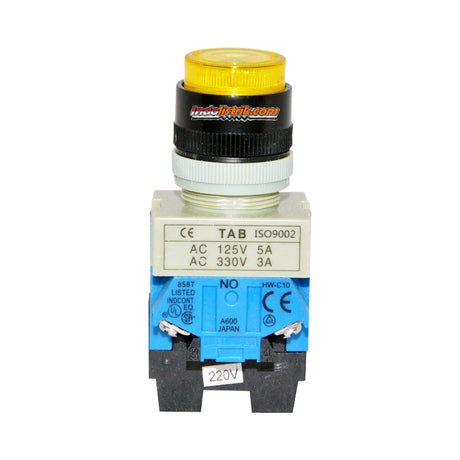 TAB Illuminated Push Button 220 VAC ALW29911EP Kuning