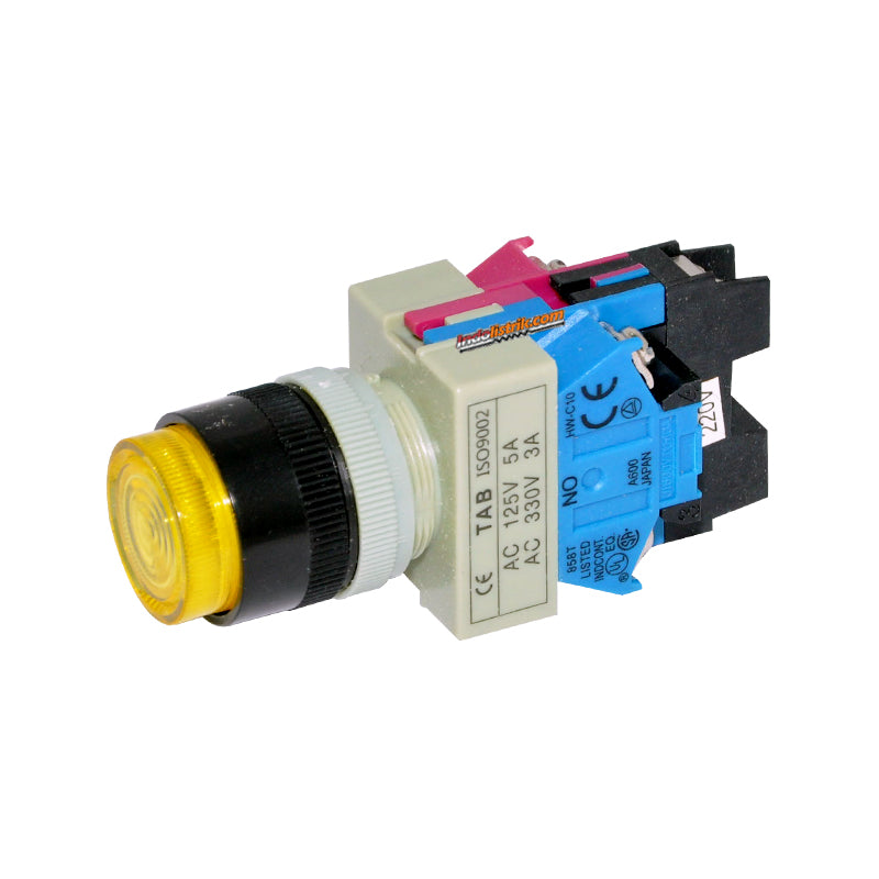 TAB Illuminated Push Button 220 VAC ALW29911EP Kuning