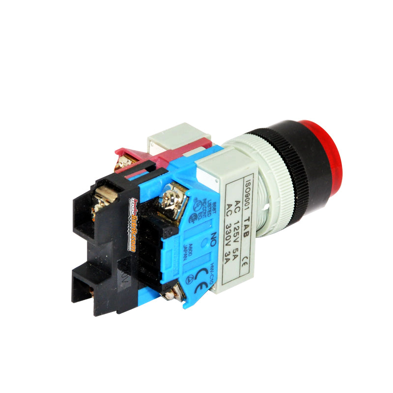 TAB Illuminated Push Button 220 VAC ALW29911EP Merah