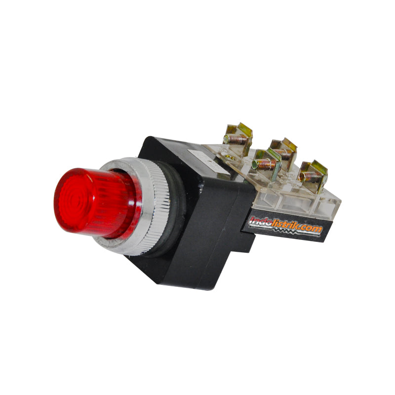 TAB Illuminated Push Button 220 VAC PB2511D Merah