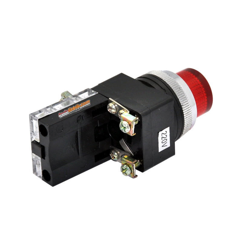 TAB Illuminated Push Button 220 VAC PB3011D Merah