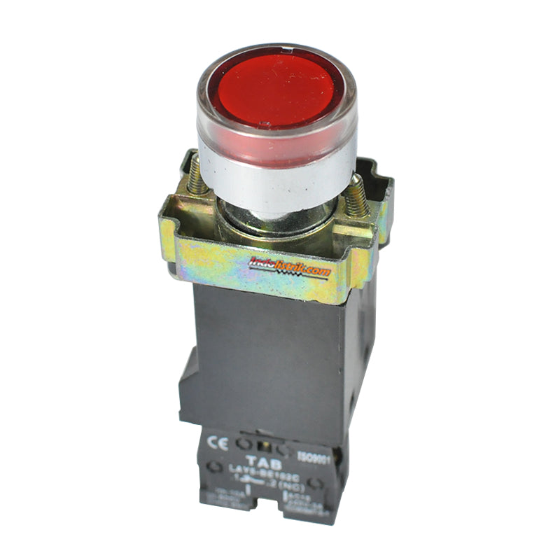 TAB Illuminated Push Button dengan Trafo 220 VAC LAY5-BW3442 Merah