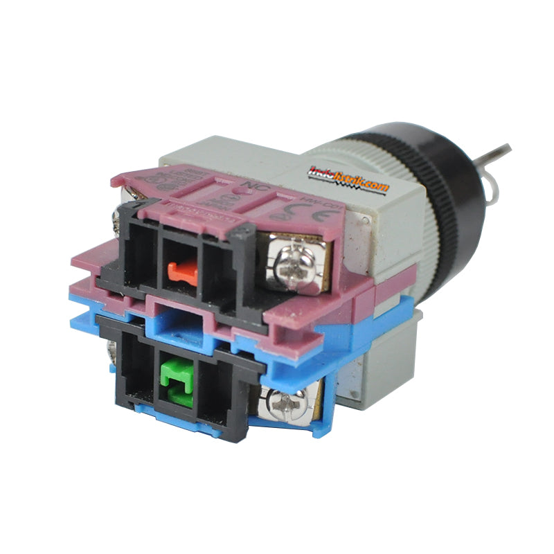 TAB Key-Selector Switch 2posisi Stay-Put 22mm XPB22-22A-11Y/21