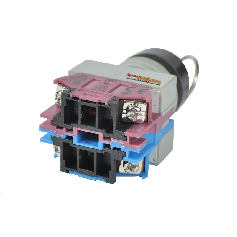 TAB Key-Selector Switch 3posisi Stay-Put 22mm XPB22-22A-11Y/31