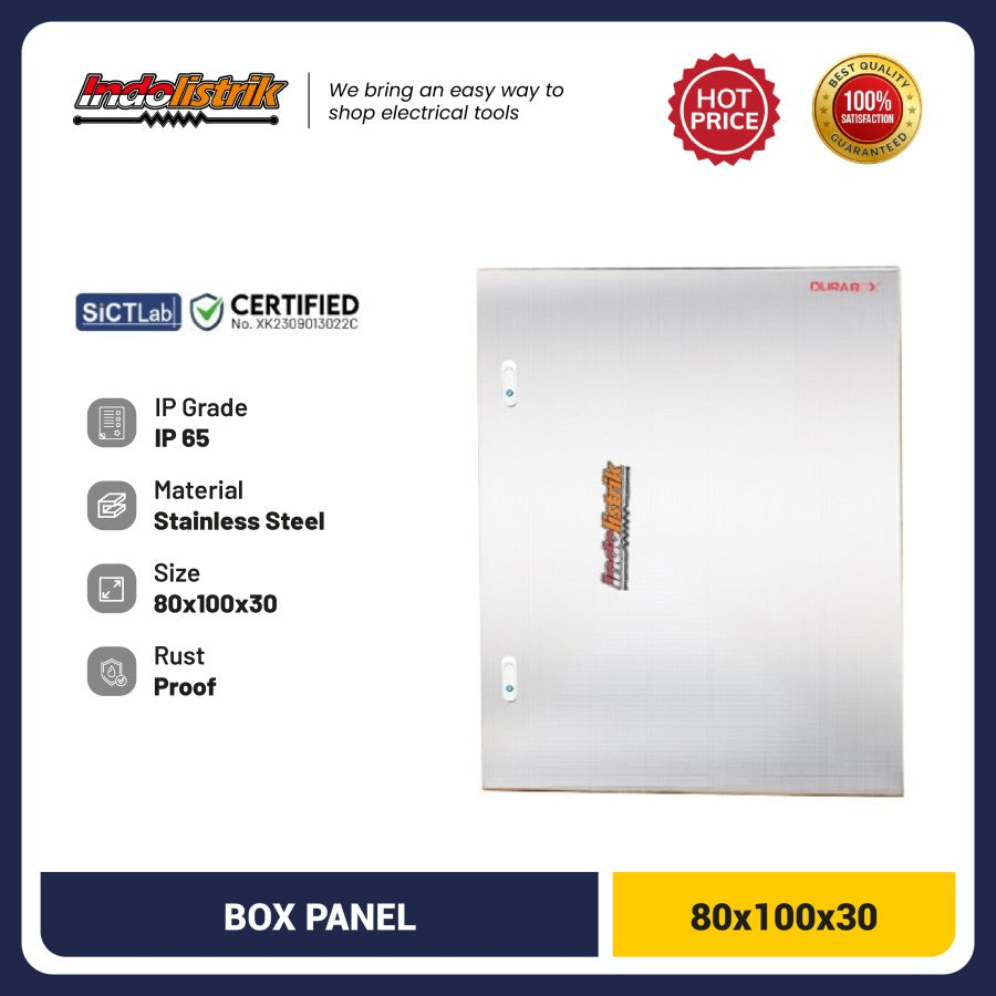 Box Panel Listrik Stainless Steel Indoor Wall SIW-ST 80x100x30 DURABOX