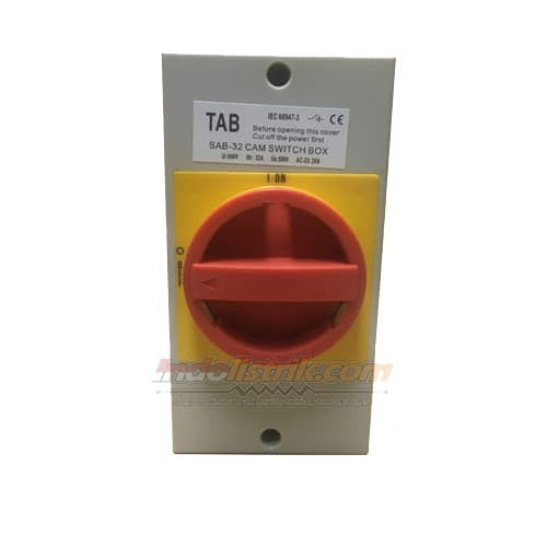 TAB Selector Cam Switch with Box 64x64 SAB 32-2-3 32A
