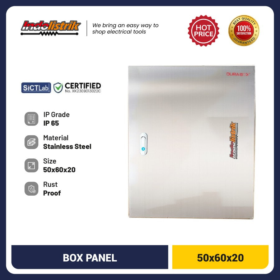 Box Panel Listrik Stainless Steel Indoor Wall SIW-ST 50x60x20 DURABOX ...