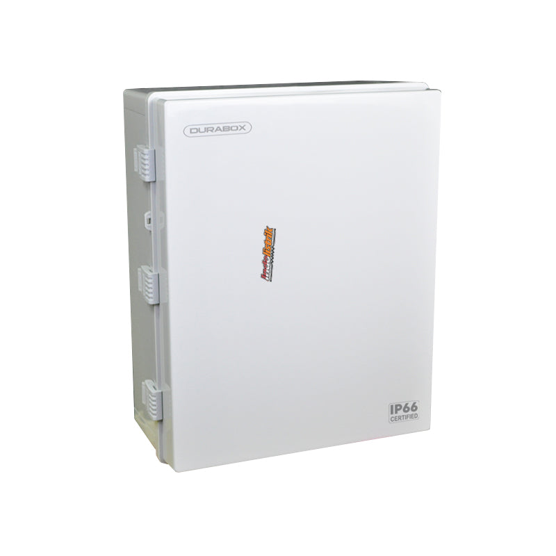 Durabox Box Panel Plastik ABS 400x500x200 mm Abu-Abu Lengkap Base Plate