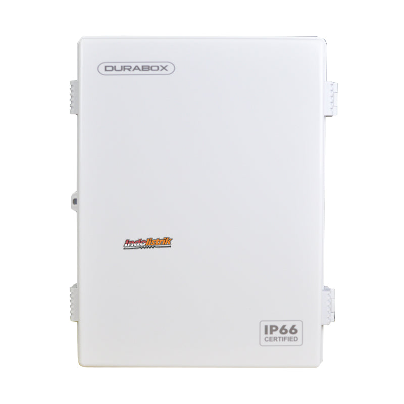 Durabox Box Panel Plastik ABS 300x400x180 mm Abu-Abu Lengkap Base Plate