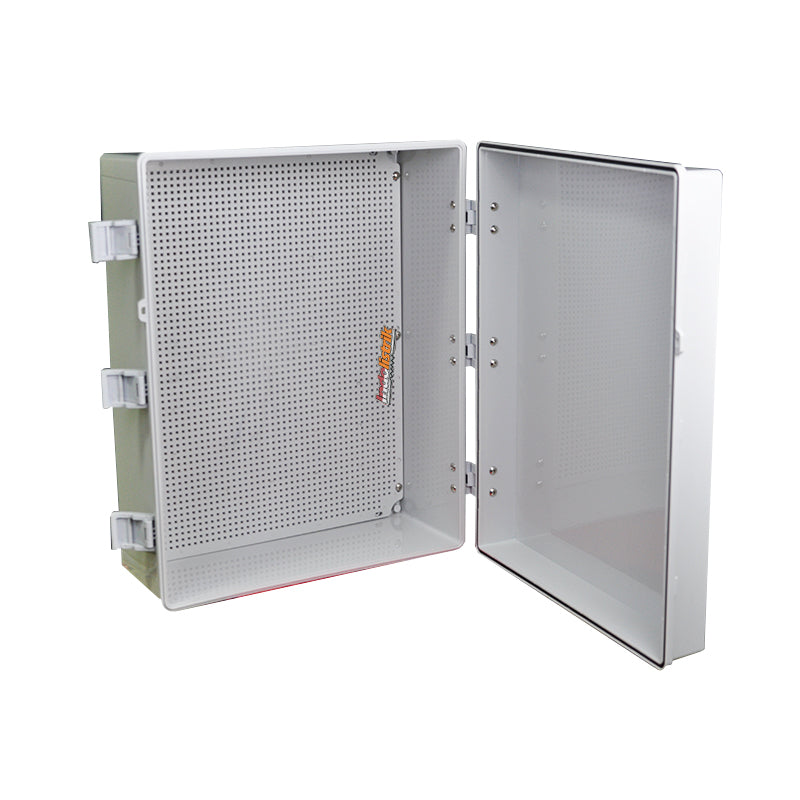 Durabox Box Panel Plastik ABS 400x500x200 mm Abu-Abu Lengkap Base Plate