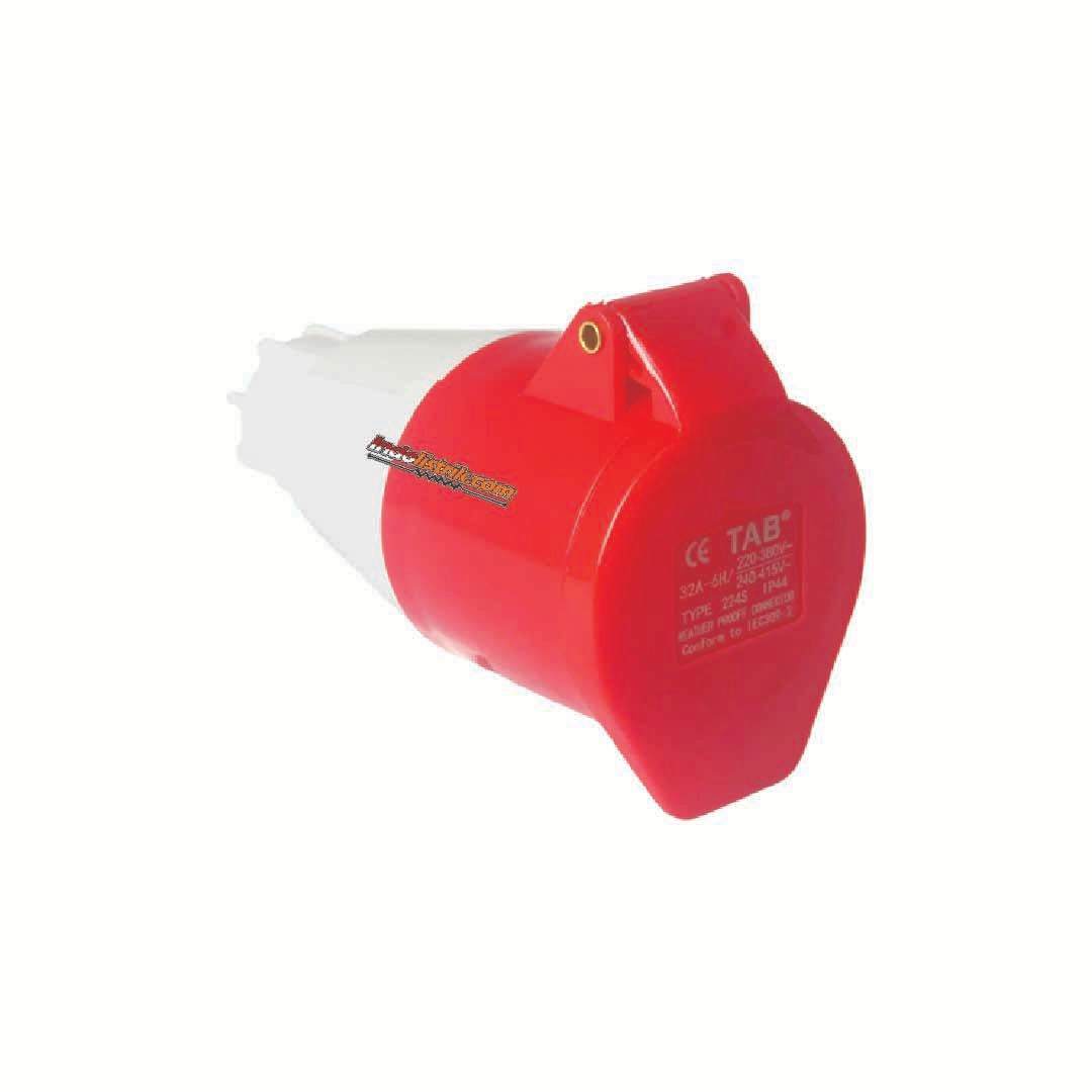 Stop Kontak Genset 4 Pin 32A CEE 224 New TAB Industrial Mobile Socket
