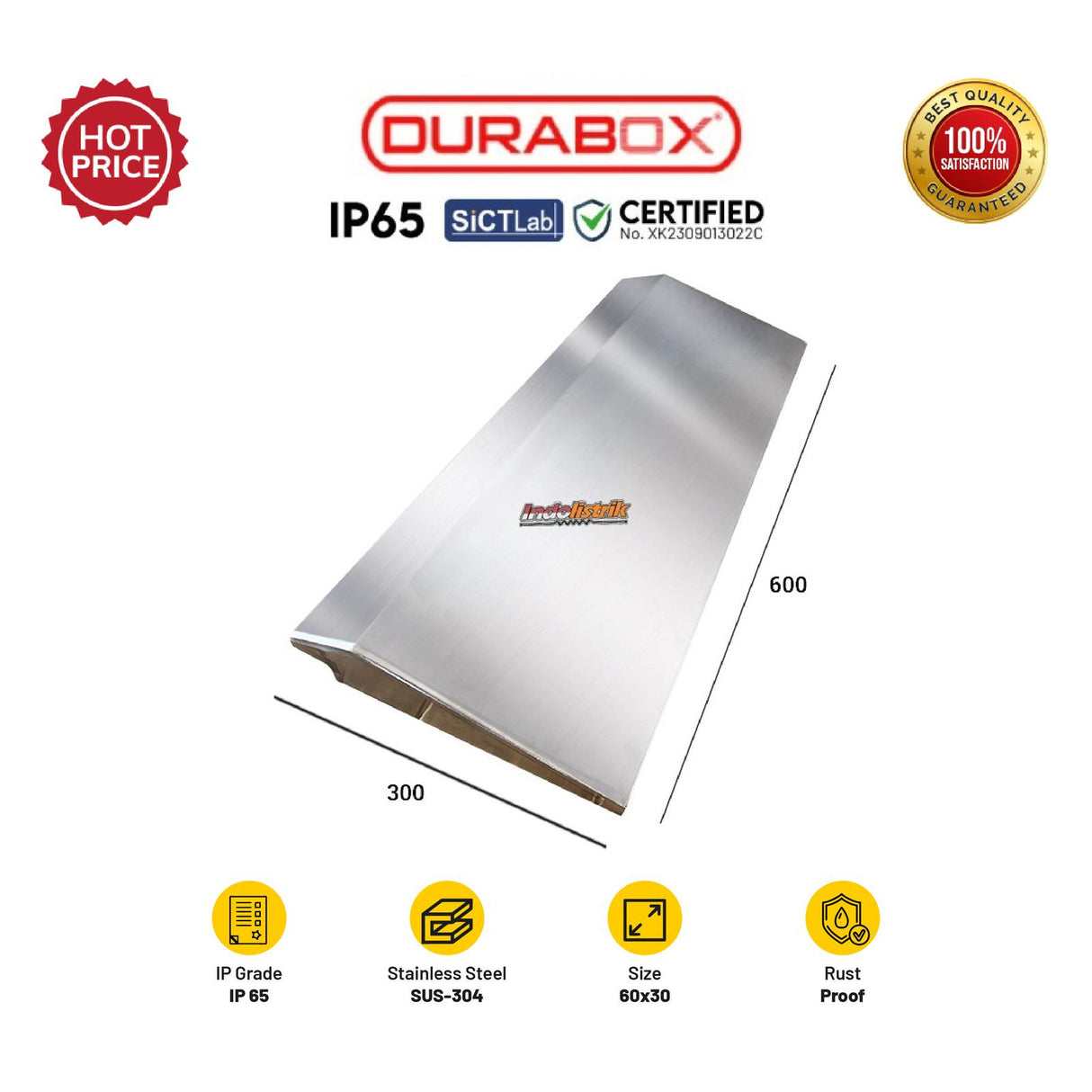 Topi box panel listrik 60x30 Durabox - Box Panel Outdoor Canopy Stain