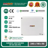 Durabox Junction Box ABS IP56 240x190x90mm Box Panel Listrik Waterproof