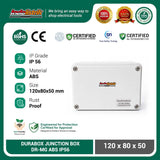 Box Panel ABS IP56 120x80x50 Durabox Junction Box Waterproof Anti Karat