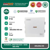 ABS Junction Box Plastik 300x300 x 180 mm Abu-abu + Base Plate Durabox
