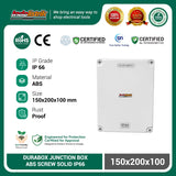 Durabox ABS Junction Box Plastik 150x200x100 mm Abu-abu