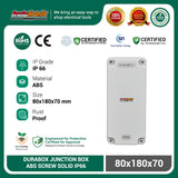 Durabox ABS Plastik Box 80x180x70 mm Abu-abu