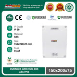 ABS Junction Box Plastik 150x200 x 75 mm Abu-abu Durabox