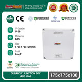 ABS Junction Box Plastik 175x175 x 100 mm Abu-abu Durabox
